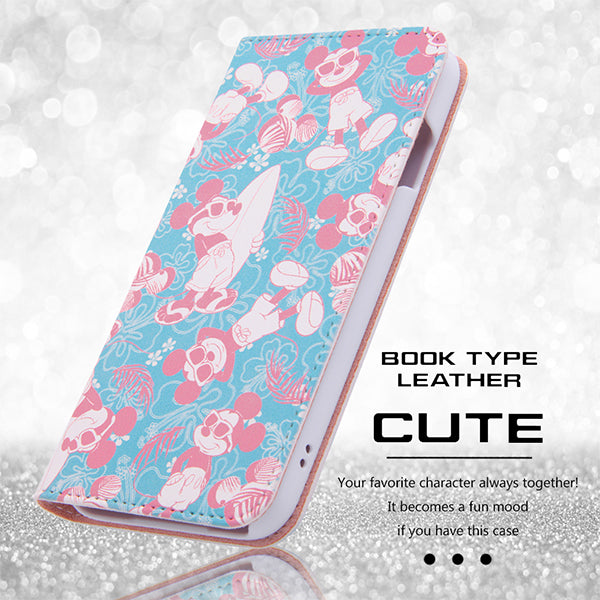 スマホブックカバーケース ミッキーマウス 夏