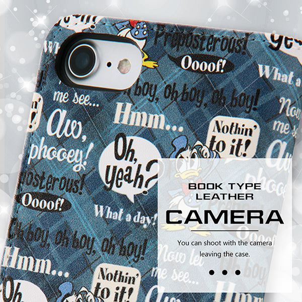 スマホブックカバーケース ドナルドダック1