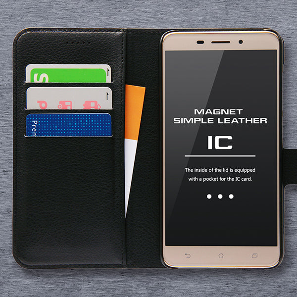 手帳型ケース シンプル マグネット