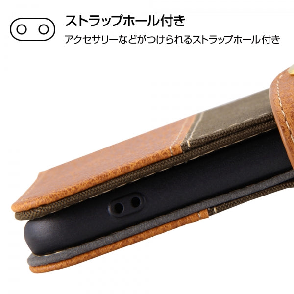 手帳型ケース ファブリック 帆布