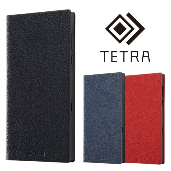 耐衝撃 手帳型レザーケース TETRA サイドマグネット