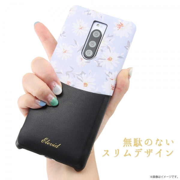 オープンレザーケース 花柄 ICカード対応