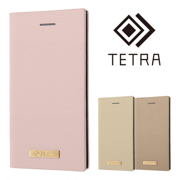 耐衝撃 手帳型レザーケース TETRA サイドマグネット プレート付き