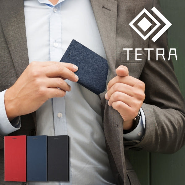 耐衝撃 手帳型レザーケース TETRA サイドマグネット