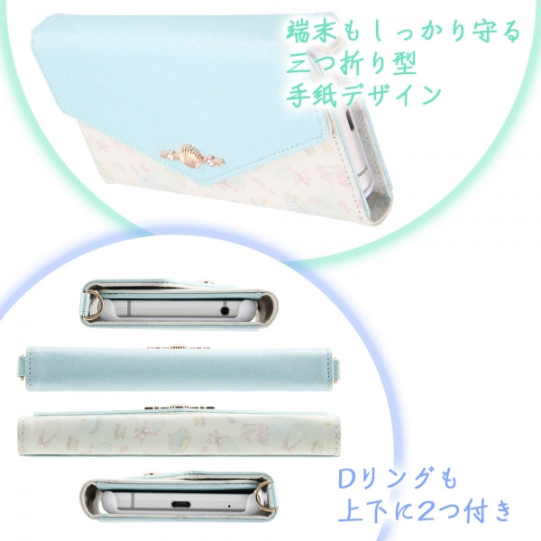 『ディズニーキャラクタープリンセス』/手帳型レザーケース Collet チャーム+ストラップ付き