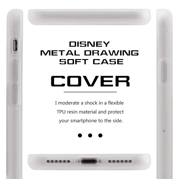 『ディズニーキャラクター』/TPUソフトケース メタルドローイング