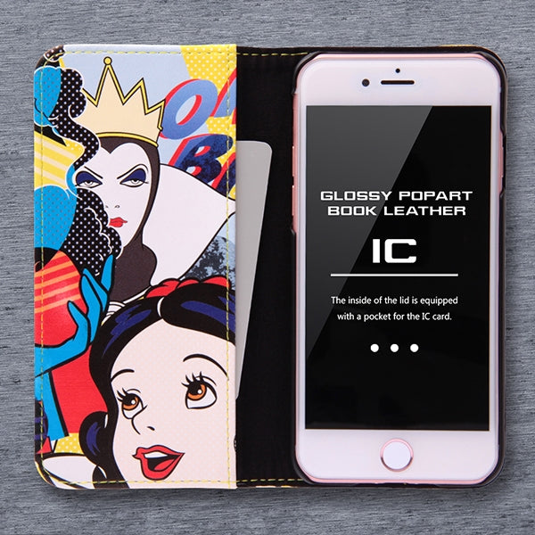 『ディズニーキャラクター』/手帳型ケース グロッシー ポップアート