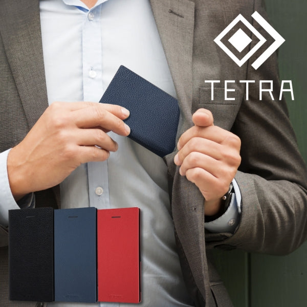 耐衝撃 手帳型レザーケース TETRA サイドマグネット