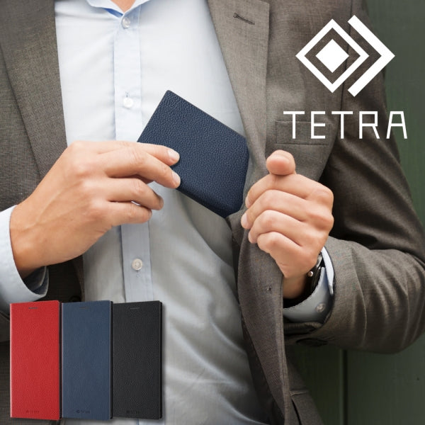 耐衝撃 手帳型レザーケース TETRA サイドマグネット