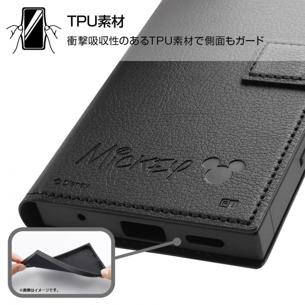『ディズニーキャラクター』/耐衝撃 手帳型レザーケース