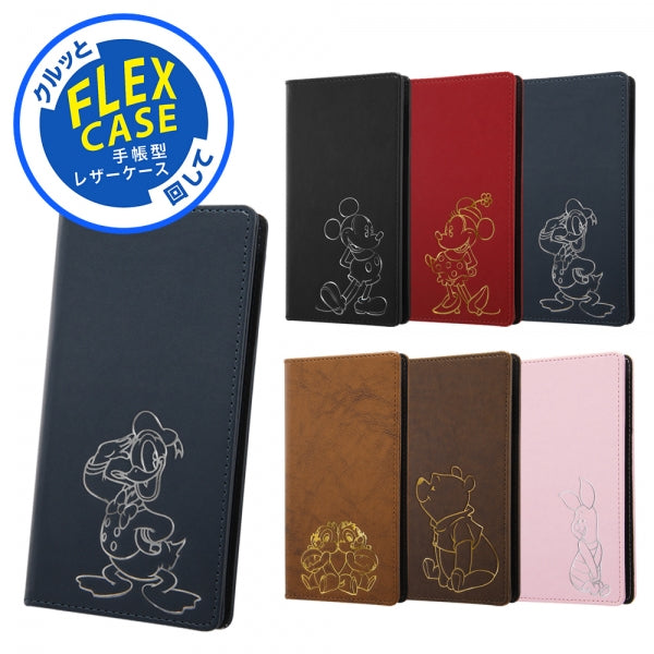 『ディズニーキャラクター』/手帳型 FLEX CASE ホットスタンプ/『ミッキーマウス』
