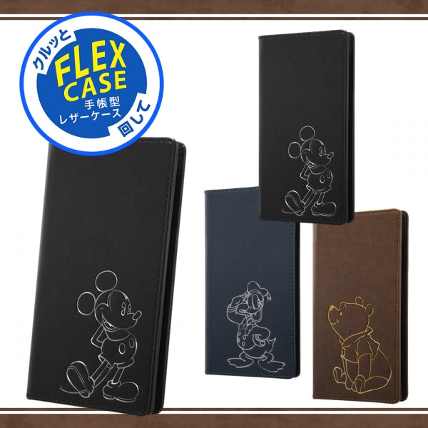 『ディズニーキャラクター』/手帳型 FLEX CASE ホットスタンプ/ミッキーマウス