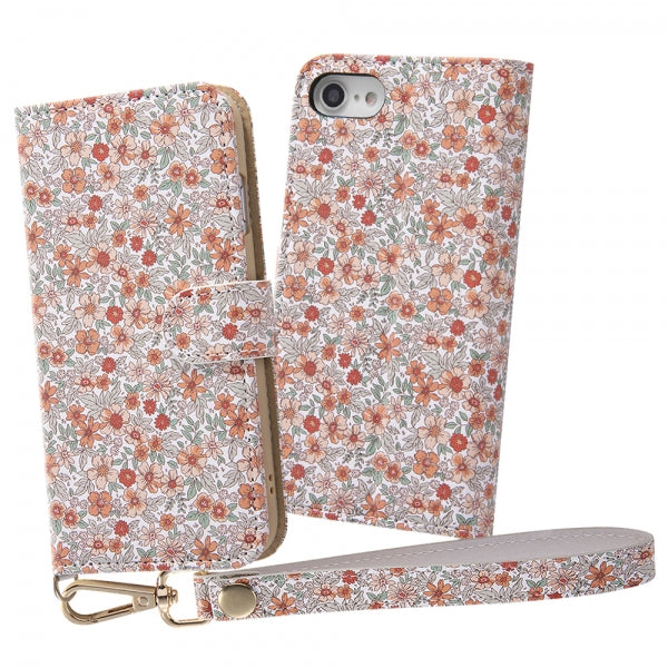 #カラー_花柄/オレンジ