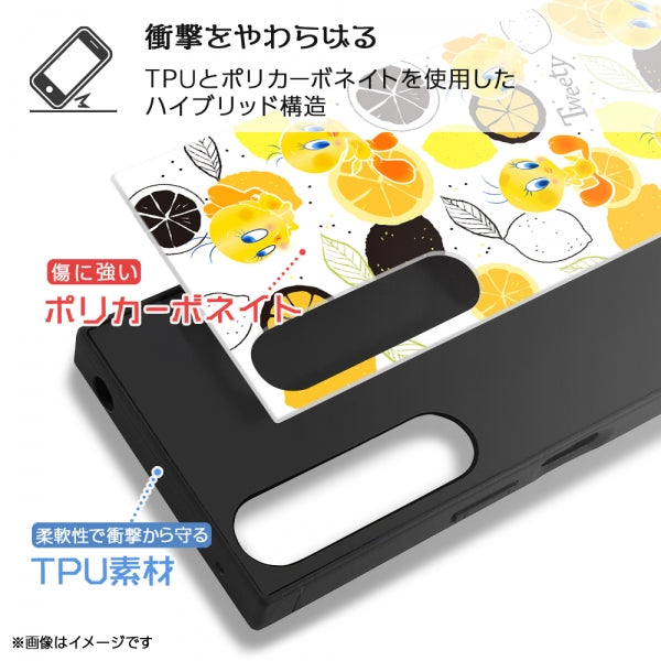 『ルーニー・テューンズ』/耐衝撃ハイブリッドケース KAKU / トゥイーティー_総柄