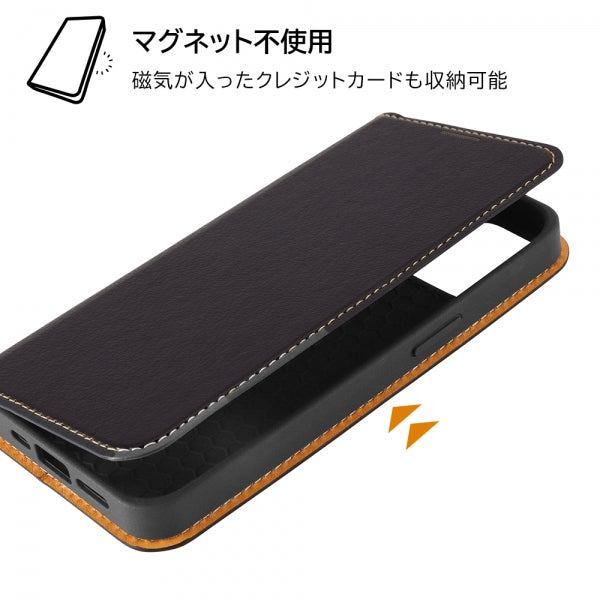 耐衝撃 手帳型レザーケース シンプル