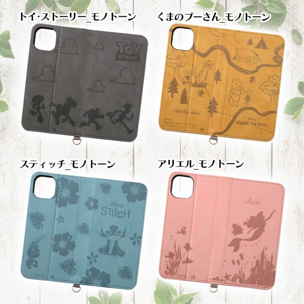 『ディズニーキャラクター』/耐衝撃 手帳型レザーケース Raffine