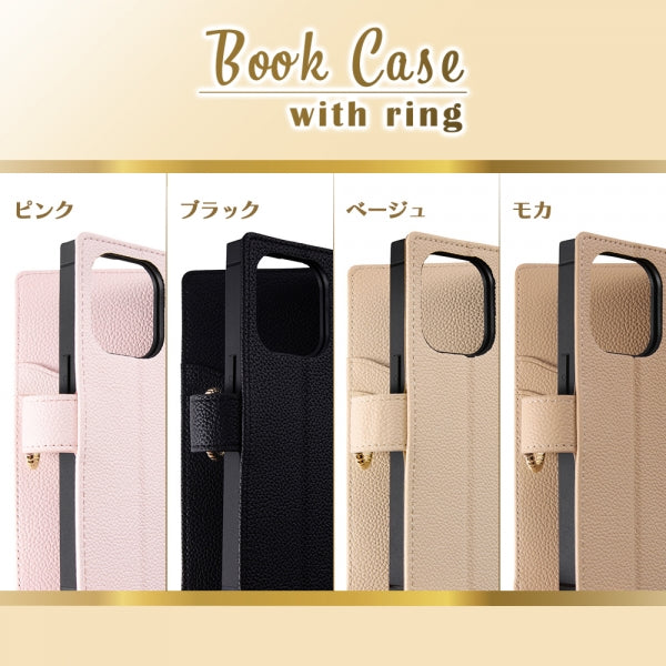 耐衝撃 手帳型レザーケース KAKU Ring