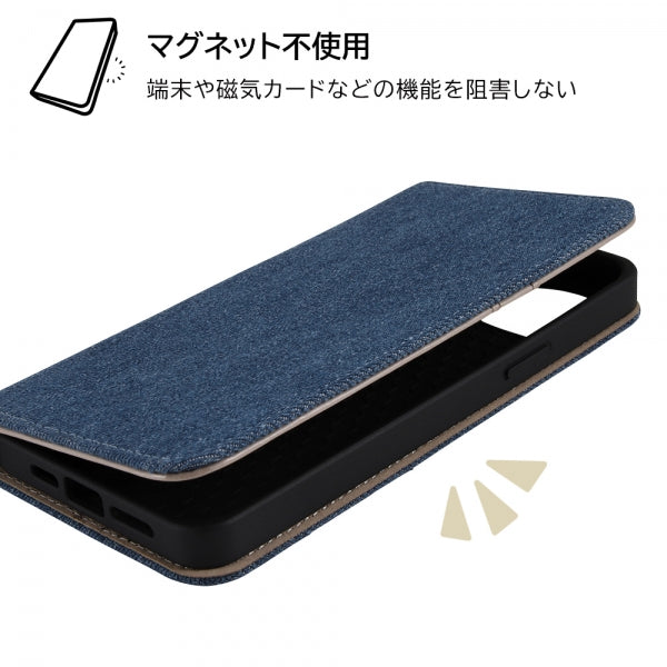 耐衝撃 手帳型デニムケース