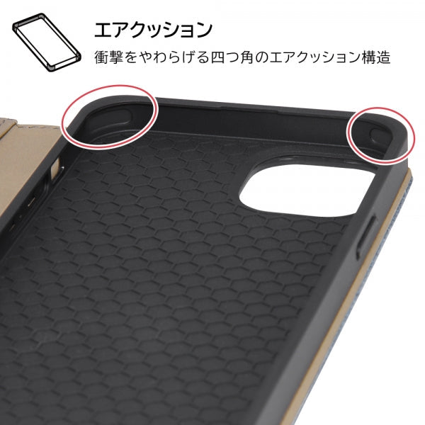 耐衝撃 手帳型デニムケース