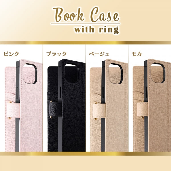 耐衝撃 手帳型レザーケース KAKU Ring