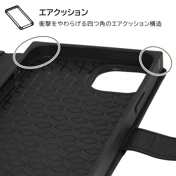 耐衝撃 手帳型レザーケース KAKU Ring