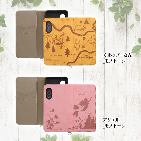 『ディズニーキャラクター』/耐衝撃 手帳型レザーケース Raffine