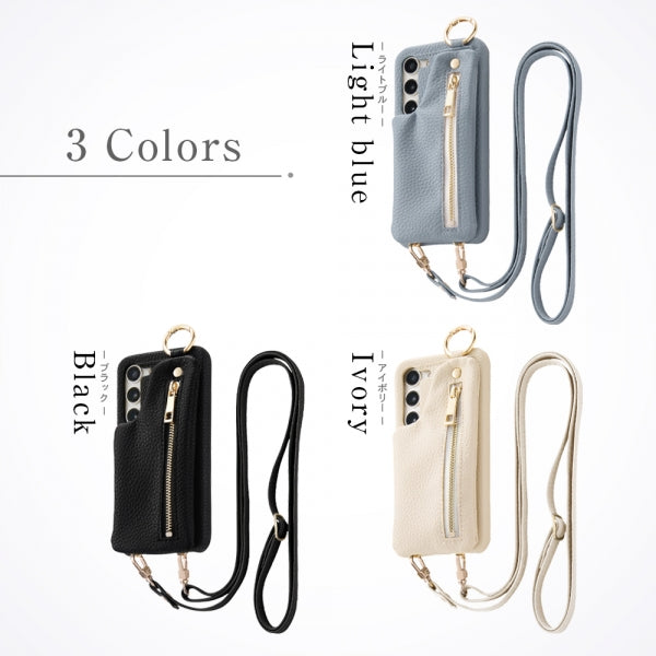 オープンレザーケース ショルダーストラップ ポーチ付 m1n1