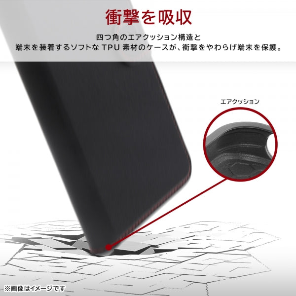 耐衝撃 手帳型レザーケース シンプル マグネット