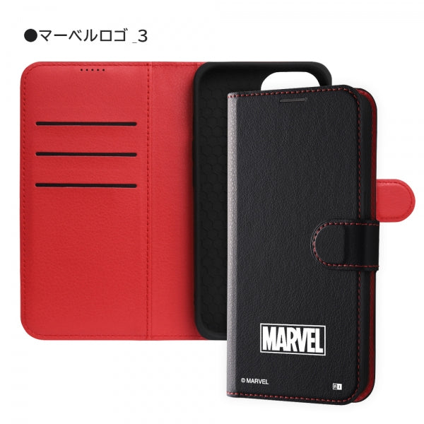 マーベル手帳型レザーケース シンプル マグネット
