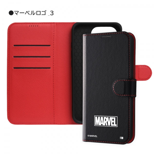 マーベル手帳型レザーケース シンプル マグネット