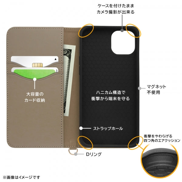 DC手帳型レザーケース Raffine