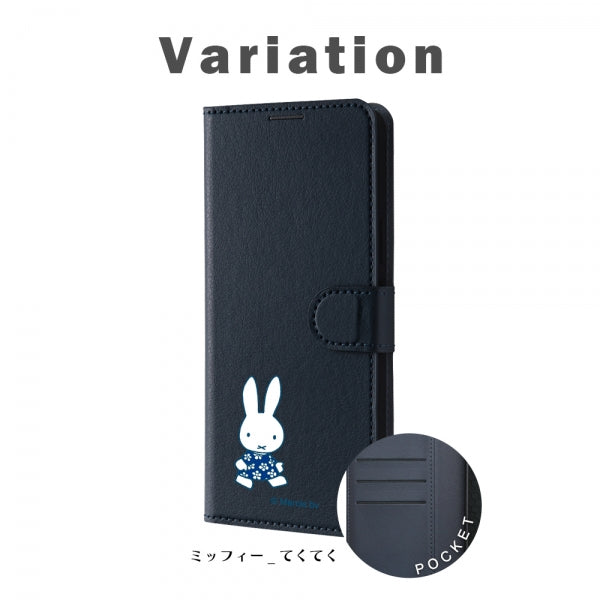 ミッフィー手帳型レザーケース シンプル マグネット