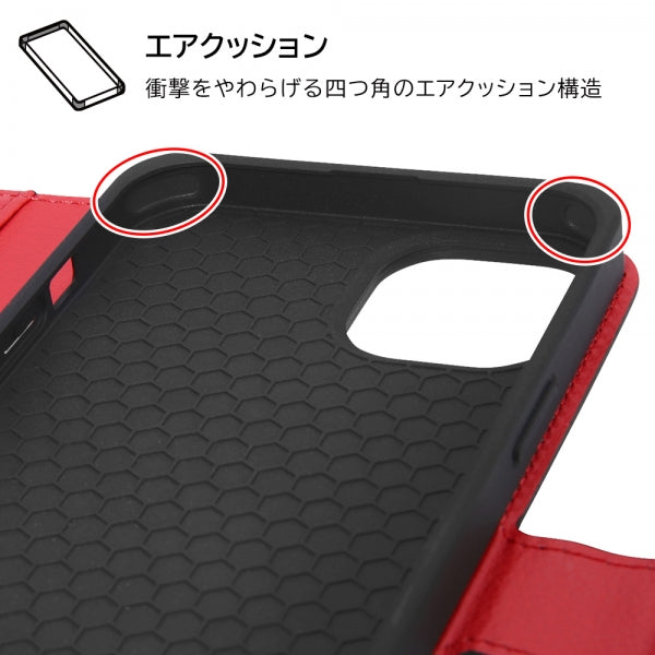 耐衝撃 手帳型レザーケース シンプル マグネット