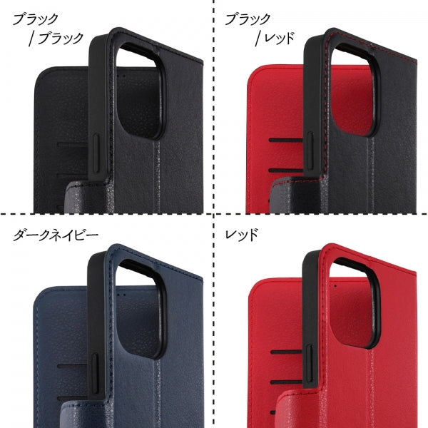 耐衝撃 手帳型レザーケース シンプル マグネット