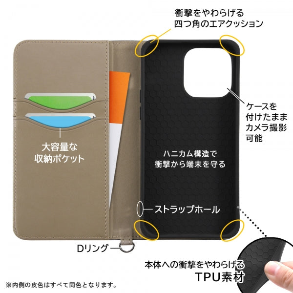 耐衝撃 手帳型デニムケース