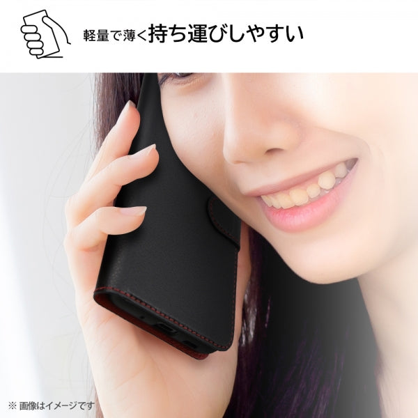 耐衝撃 手帳型レザーケース シンプル マグネット