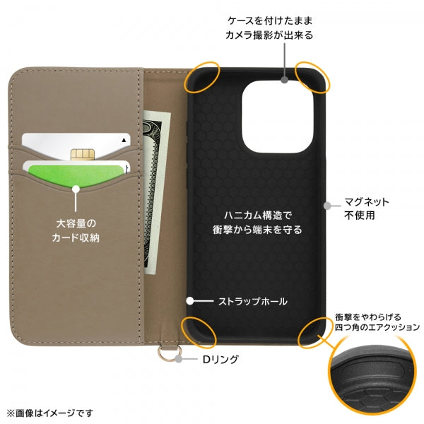 DC手帳型レザーケース Raffine