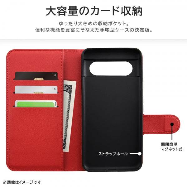 マーベル手帳型レザーケース シンプル マグネット