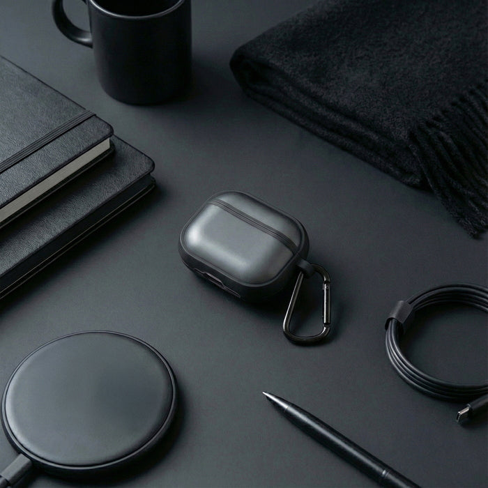 AirPods Pro 3 / 耐衝撃 カラーケース シルキーマット / ブラック