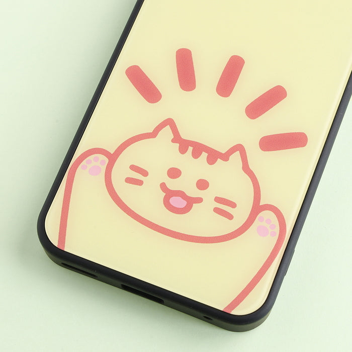 #カラー_ネコ_ハンズアップ