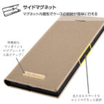 耐衝撃 手帳型レザーケース TETRA サイドマグネット プレート付き