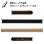 耐衝撃 手帳型レザーケース TETRA サイドマグネット プレート付き