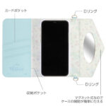 『ディズニーキャラクタープリンセス』/手帳型レザーケース Collet チャーム+ストラップ付き