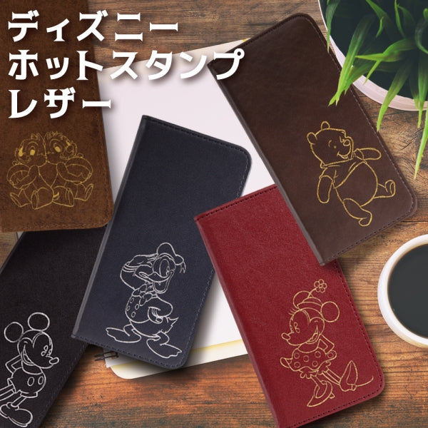 『ディズニーキャラクター』/手帳型ケース　ホットスタンプ　ワンポイント