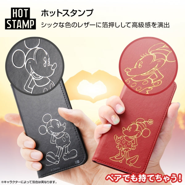『ディズニーキャラクター』/手帳型ケース　ホットスタンプ　ワンポイント