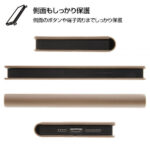 耐衝撃 手帳型レザーケース TETRA サイドマグネット プレート付き