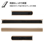 耐衝撃 手帳型レザーケース TETRA サイドマグネット プレート付き