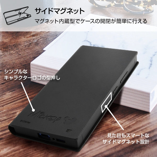 『ディズニーキャラクター』/耐衝撃 手帳型レザーケース サイドマグネット