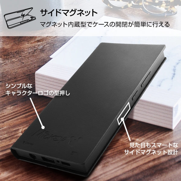 『ディズニーキャラクター』/耐衝撃 手帳型レザーケース サイドマグネット