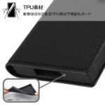 耐衝撃 手帳型レザーケース スクエア